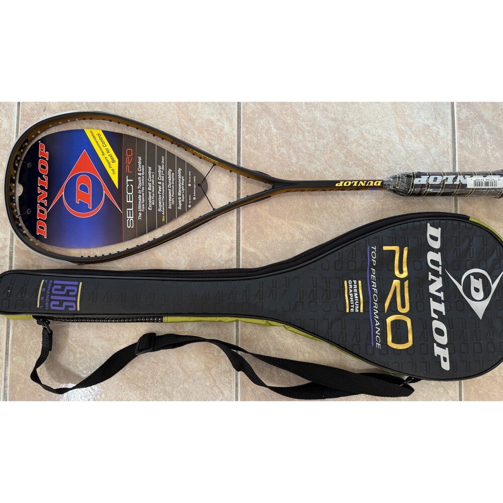 DUNLOP Squash Racket Select Pro FlexTech Racquet WITH COVER Brand New Old Stock